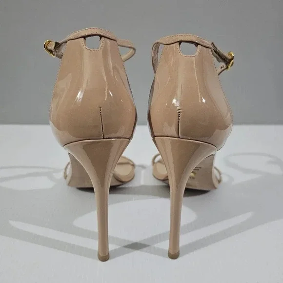 Stuart Weitzman Nudistsong Ankle Strap Heels Womens 10 Adobe Tan Leather Sandal - Picture 11 of 16
